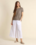 T shirt in jersey di lino