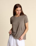 T shirt in jersey di lino