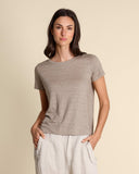 T shirt in jersey di lino