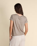 T shirt in jersey di lino