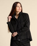 Giacca camicia in cotone e tencel