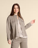 Giacca camicia in cotone e lyocell