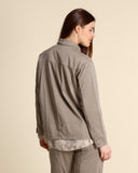 Giacca camicia in cotone e lyocell