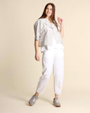 Pantaloni in cotone e lyocell