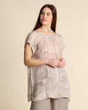 Blusa  in georgette di viscosa stampata