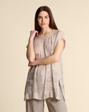 Blusa  in georgette di viscosa stampata