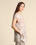 Blusa  in georgette di viscosa stampata