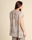 Blusa  in georgette di viscosa stampata