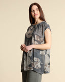 Blusa in georgette di viscosa stampata