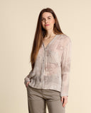 Camicia in georgette di viscosa stampata