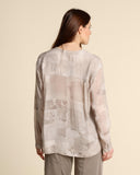 Camicia in georgette di viscosa stampata