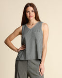 Top in misto seta