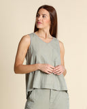 Top in misto seta