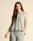 Top in misto seta