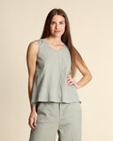 Top in misto seta