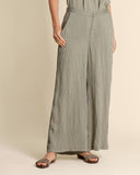Pantaloni in misto lino serrsucker e viscosa