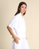 Giacca kimono goffrata jacquard
