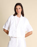 Giacca kimono goffrata jacquard