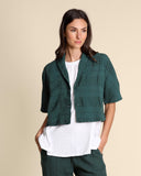 Giacca kimono goffrata jacquard