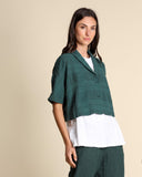 Giacca kimono goffrata jacquard