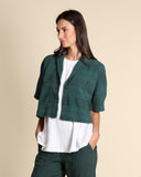 Giacca kimono goffrata jacquard