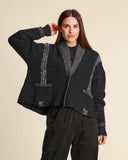 Cardigan in misto lana e alpaca