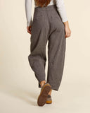 Pantaloni in cotone, lino, viscosa e lana