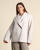 Caban in maglia di lana cotta