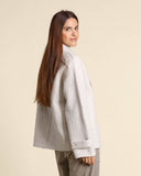 Caban in maglia di lana cotta