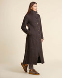 Cappotto lungo in maglia di lana cotta