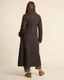 Cappotto lungo in maglia di lana cotta