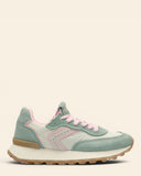 Sneakers in camoscio e tessuto