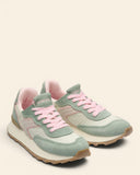 Sneakers in camoscio e tessuto