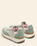 Sneakers in camoscio e tessuto