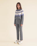 Pantaloni slim in punto Milano