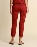 Pantaloni slim in popeline