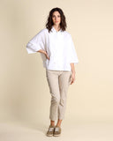 Slim poplin trousers