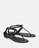 Sandales plates en cuir