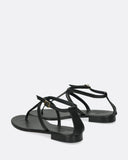 Sandales plates en cuir
