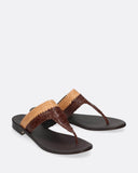 Sandali in pelle intrecciata