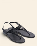 Sandali in pelle intrecciata