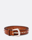 Cintura in cuoio con borchie
