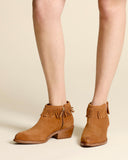 Tronchetti in velour con frange