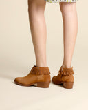 Tronchetti in velour con frange