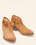 Tronchetti in velour con frange