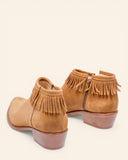 Tronchetti in velour con frange