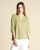 Blusa in jersey a fantasia
