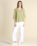 Blusa in jersey a fantasia