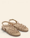 Sandali in camoscio con strass