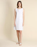 Abito ricamato in cotone